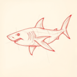 Loose Red Pencil Shark Tattoo
