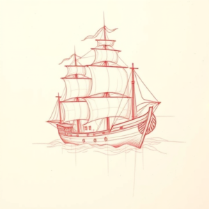 Loose Red Pencil Ship Tattoo