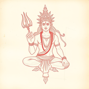 Loose Red Pencil Shiva Tattoo