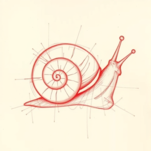Loose Red Pencil Snail Tattoo