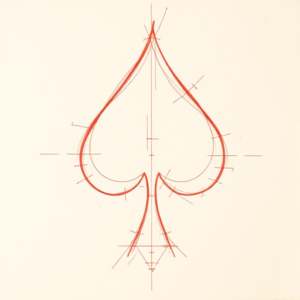 Loose Red Pencil Spade Tattoo