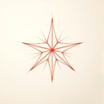 Loose Red Pencil Star Tattoo