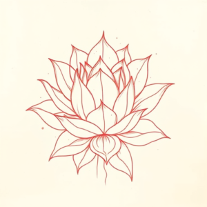 Loose Red Pencil Succulent Tattoo