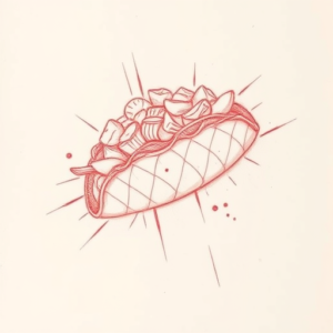 Loose Red Pencil Taco Tattoo
