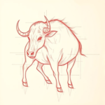 Loose Red Pencil Taurus Tattoo