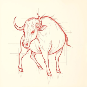 Loose Red Pencil Taurus Tattoo