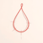 Loose Red Pencil Teardrop Tattoo