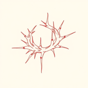 Loose Red Pencil Thorn Tattoo