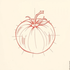 Loose Red Pencil Tomato Tattoo