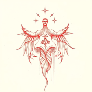 Loose Red Pencil Trinity Tattoo