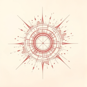 Loose Red Pencil Universe Tattoo