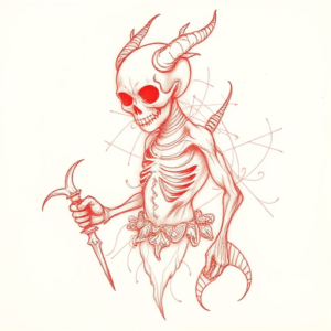 Loose Red Pencil Voodoo Tattoo