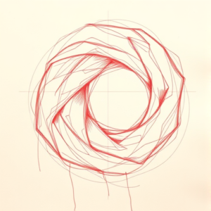 Loose Red Pencil Wormhole Tattoo