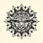 Mandala Buffalo Tattoo