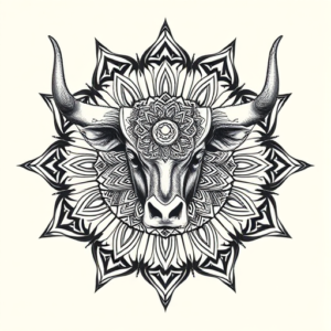 Mandala Bull Tattoo