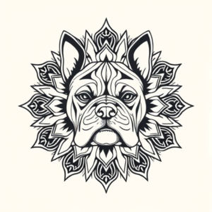 Mandala Bulldog Tattoo