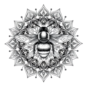 Mandala Bumblebee Tattoo