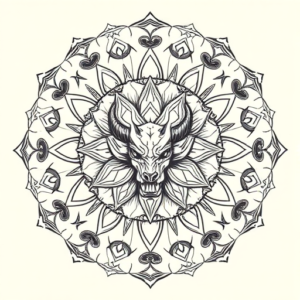 Mandala Cerberus Tattoo