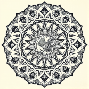 Mandala Chicken Tattoo