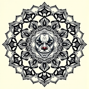 Mandala Clown Tattoo