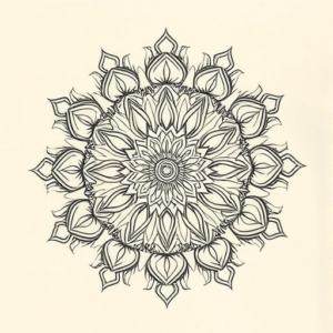 Mandala Crown Tattoo