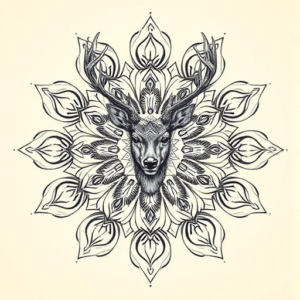 Mandala Deer Tattoo