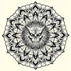 Mandala Demon Tattoo