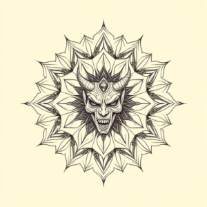 Mandala Devil Tattoo