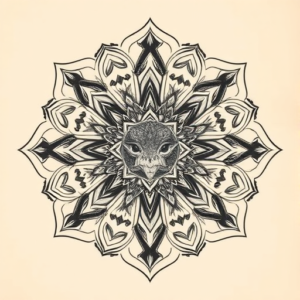 Mandala Dinosaur Tattoo