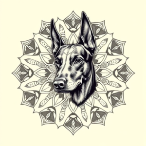 Mandala Doberman Tattoo
