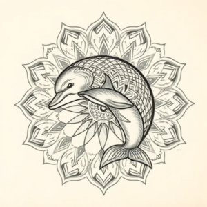 Mandala Dolphin Tattoo