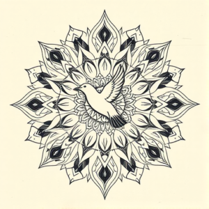 Mandala Dove Tattoo