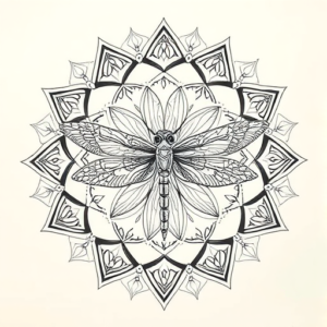 Mandala Dragonfly Tattoo