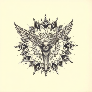 Mandala Falcon Tattoo