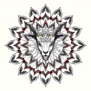 Mandala Goat Tattoo