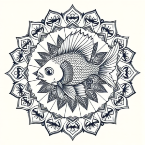 Mandala Goldfish Tattoo