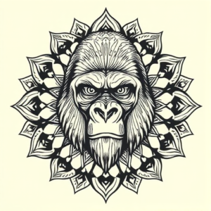 Mandala Gorilla Tattoo