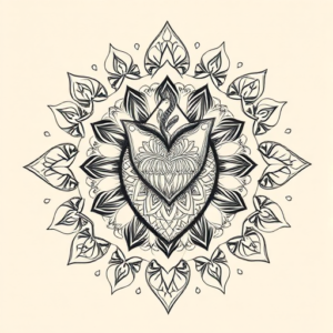 Mandala Heartbeat Tattoo