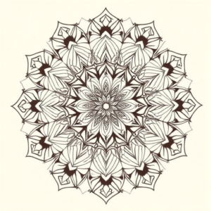 Mandala Honeysuckle Tattoo