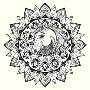 Mandala Horse Tattoo