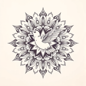 Mandala Hummingbird Tattoo