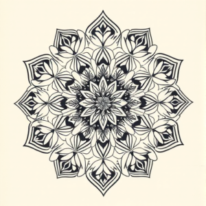Mandala Hydrangea Tattoo
