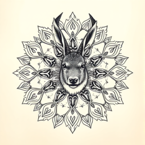 Mandala Jackalope Tattoo