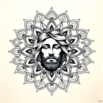 Mandala Jesus Tattoo