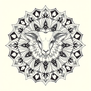 Mandala Lamb Tattoo