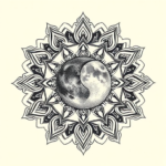 Mandala Moon Tattoo