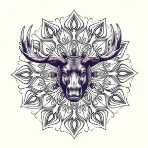 Mandala Moose Tattoo