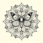 Mandala Moth Tattoo