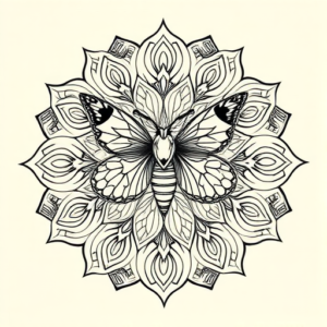 Mandala Moth Tattoo