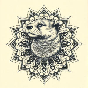 Mandala Otter Tattoo